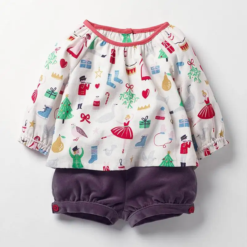 Little maven 2-7Years Осень Кролик Pattern Хлопок Малыш Девушка Комплект Одежды детская Осень Бутик Наряды Комплекты Для Ребенка - Цвет: 20241 same picture