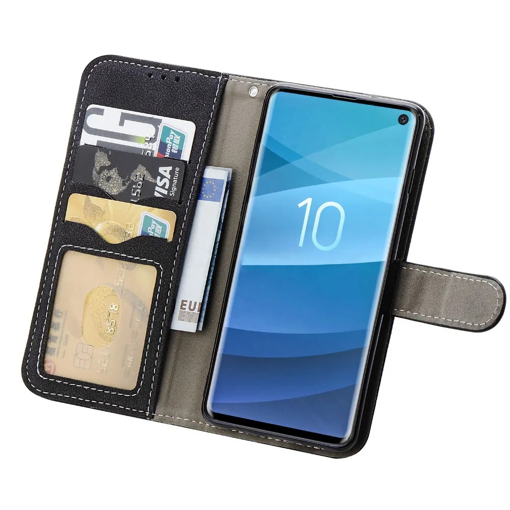 Роскошный чехол книжка для Samsung Galaxy S10 Plus S10e Lite S10plus кожаный бумажник S10lite S 10E