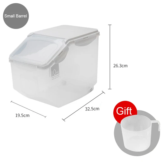 Plastic Pet Dog Feeder Storage Food Container Mildew Anti oxidation