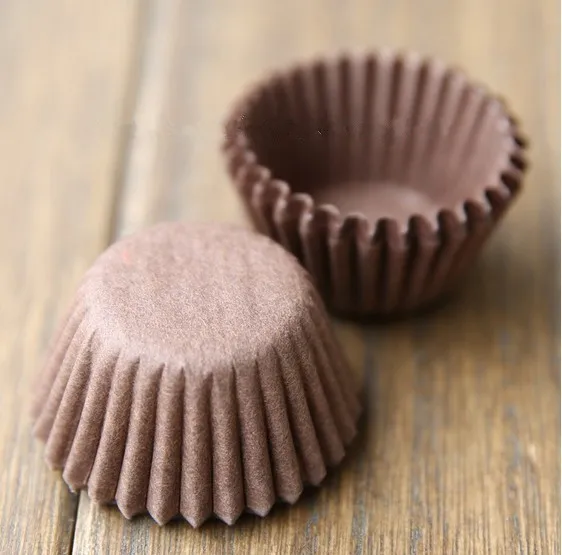Mini muffin cupcake liners/lollipop wrapper 3cm base Coffee bulk 500pcs