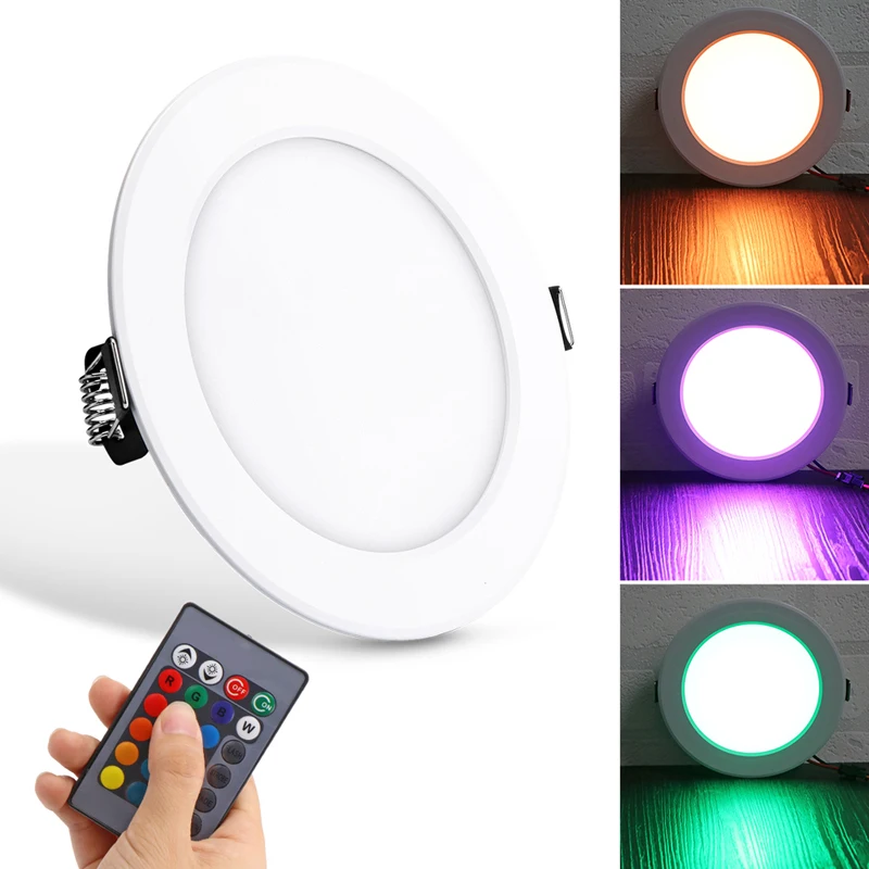 Потолочный светильник RGB 10 Вт Цветной алюминиевый с дистанционным управлением |