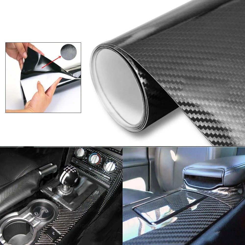 

5D Carbon Fiber Car Stickers For Seat Leon Ibiza Renault Duster Megane 2 Logan Captur Clio Mazda 3 6 CX-5 CX-7 Auto Accessories