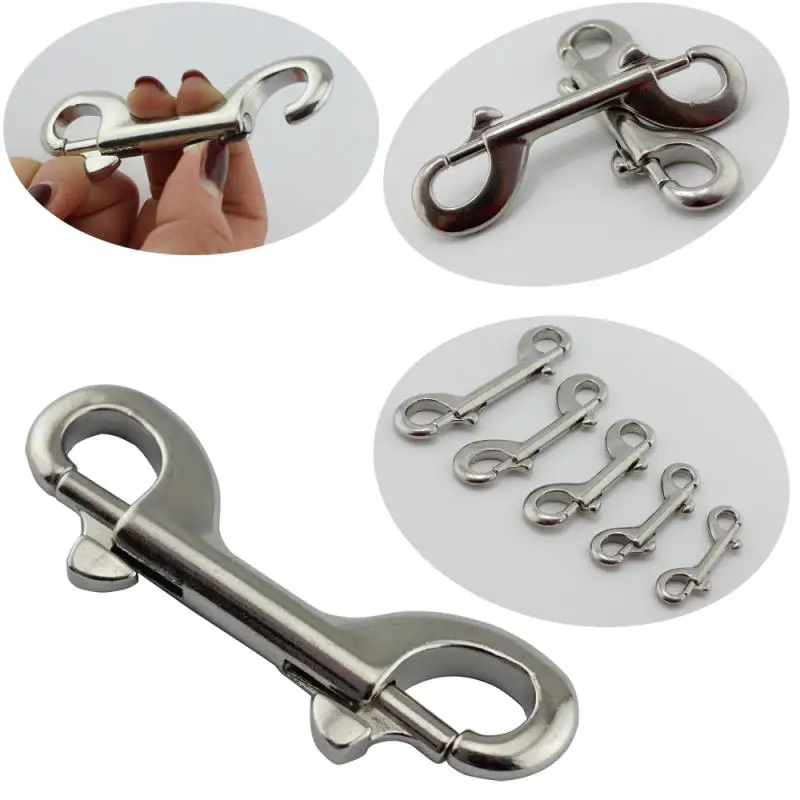 

5 pcs Double End Snap Hook Stainless Steel 316 Marine Grade Luggage Double Clip Snap Hook for Diving Free Shipping