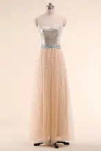 Champagne Gold Bridesmaid Dresses 2016 Strapless A-line Maid of Honor Dresses Sequined Wedding Bridal Gowns Floor Length 6301559