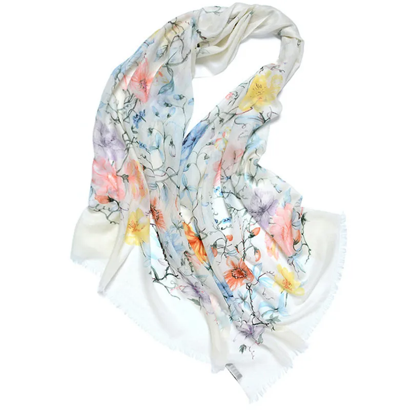 

new arrival 100%goat cashmere printed women fashion thin scarfs shawl pashmina 70x200cm small tassel