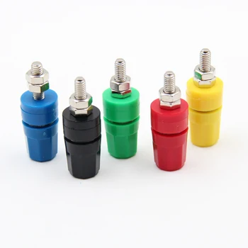 

10pcs M4*36 Bnana Connector Copper Binding Post 4mm Banana Socket 20A Terminal Block Banana Plug Terminal