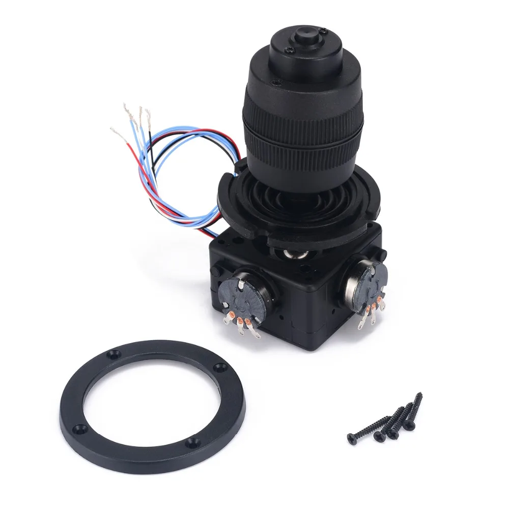 

1pc Black 4-Axis Electric Joystick Potentiometer Button 49.6*94.5mm For JH-D400X-R4 10K 4D with Wire Mayitr