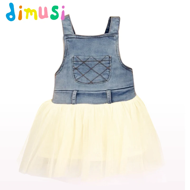 

DIMUSI Summer Girl Dress Kids Denim Dress Kids Fluffy Cake Smash Dress Girls Backless Teenage Party Princess Dress,EA061