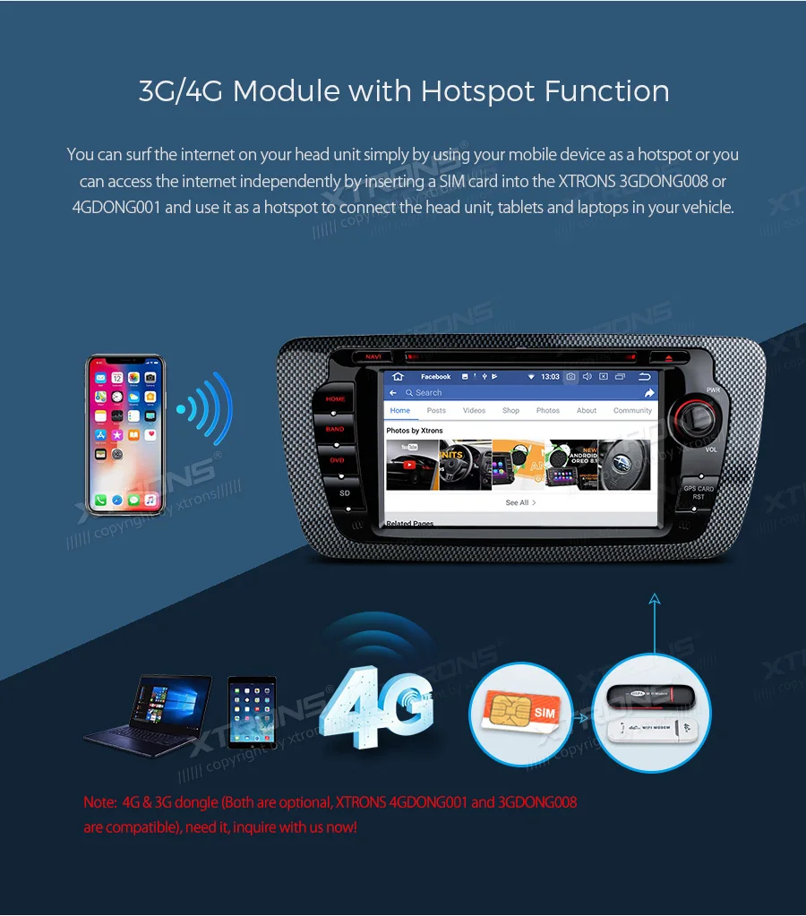 Excellent XTRONS 7" Android 8.1 Quad Core 16GB ROM car Multimedia System DVD Player GPS Navigation for Seat Ibiza MK4/6J 2009-2013 RCA 12