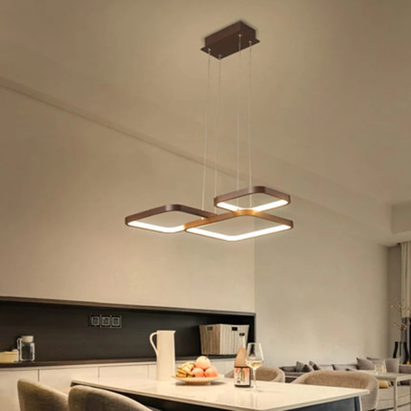 

Modern led chandeliers simple living dining room fixture decorative hanging lights for home restaurant bar hotel Aluminum lamp