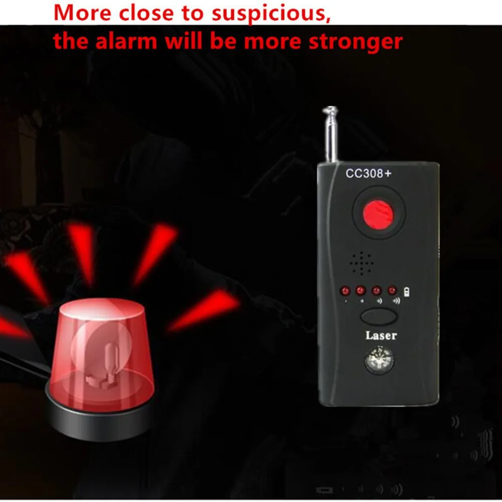 CC308+ Pinhole Camera Anti Detector GSM Audio Bug Finder GPS Signal Lens RF Tracker Laser Light Camera Finder