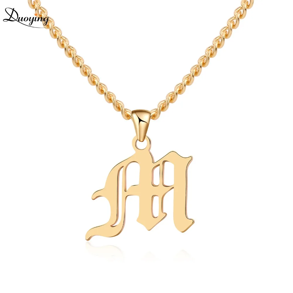 Fashion Round Crystal Initial Alphabet Letter Message Pendant Necklace Gift A-Z