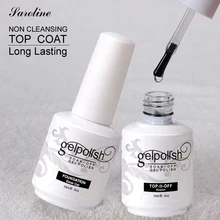 Saroline 15ml Base Coat Top Coat UV LED Gel Nails Polish Non-cleaning Foundation Soak Off Varnishes Long Lasting