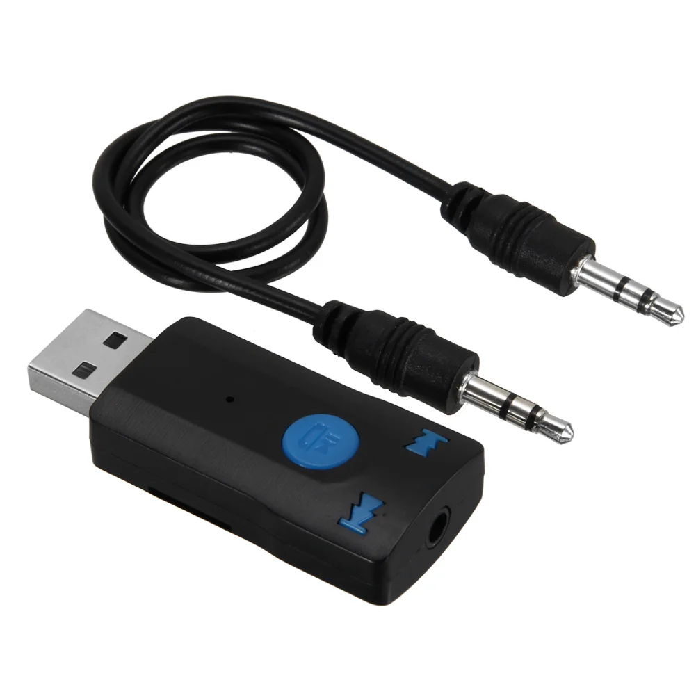 

Etmakit Car Bluetooth Handsfree Kit MP3 Music Audio Receiver 3.5mm Port AUX A2DP Stereo for Speakers NK-Shopping