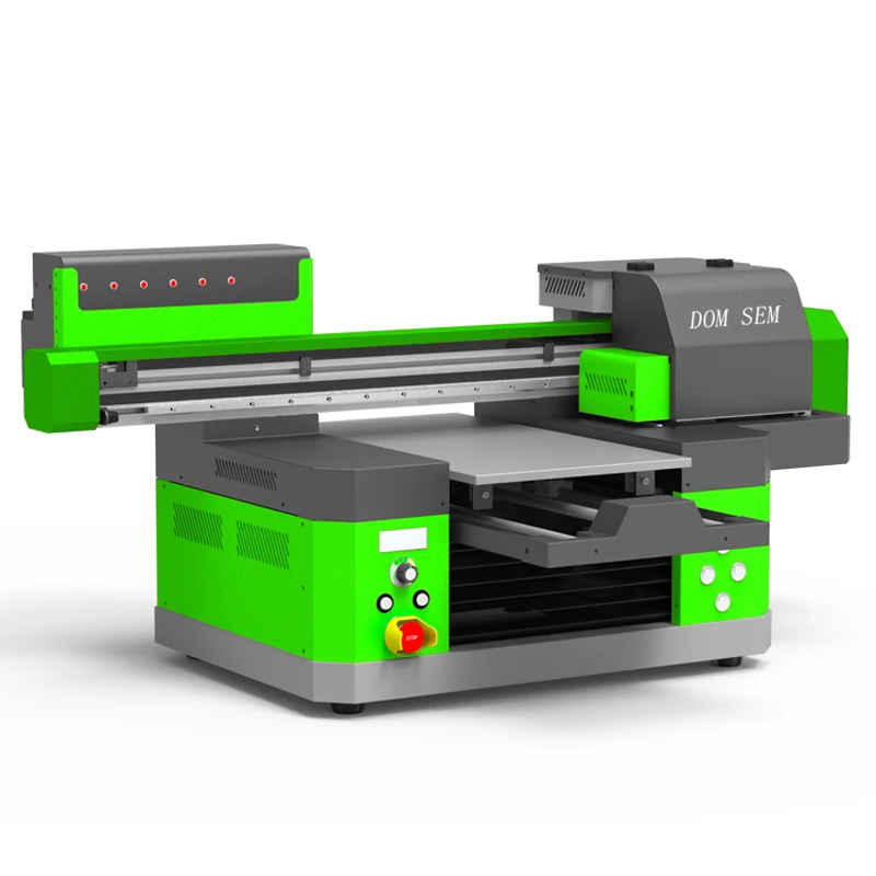 

DOMSEM Flatbed Printer UV Inkjet Printer For Phone Case Wood Glass Paper Metal Relief Upgraded Version Printing Machine