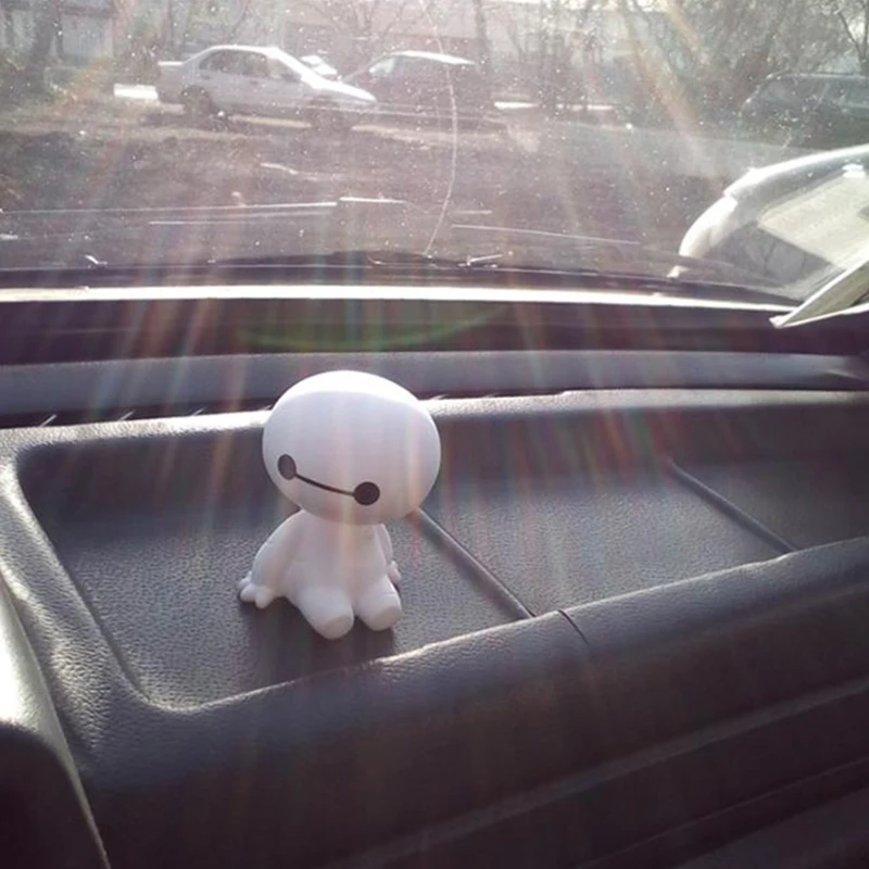 Car interior decoration cartoon white shaking head plastic cute creative doll big decorative accessories toy|Орнаменты| |