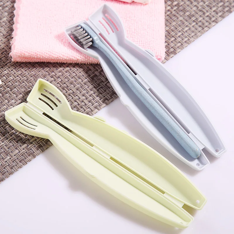 1 قطعة غطاء مربع فرشاة الأسنان السفر التخييم السفر المحمولة المضادة للبكتيريا فرشاة حامل التخزين حالة اكسسوارات الحمام