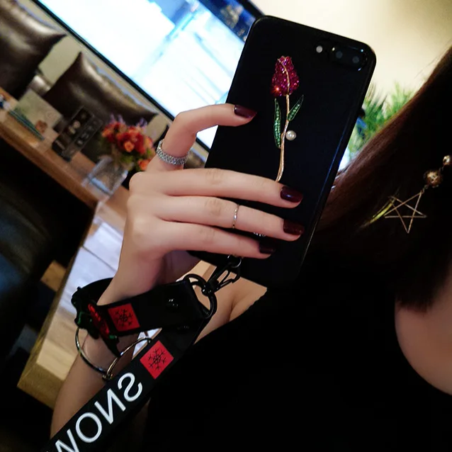Aoweziic новый европейский бренд tide rose cortex мягкий чехол для iPhone7 6s 8Plus X XR XS MAX телефона