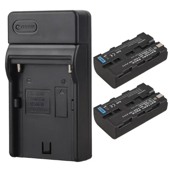 

2Pcs 7.2V 2600mah NP-F550 NP-F570 Rechargeable Digital Camera Bateria Pack For Sony NP-F550 NP-F570 Battery with Wall Charger