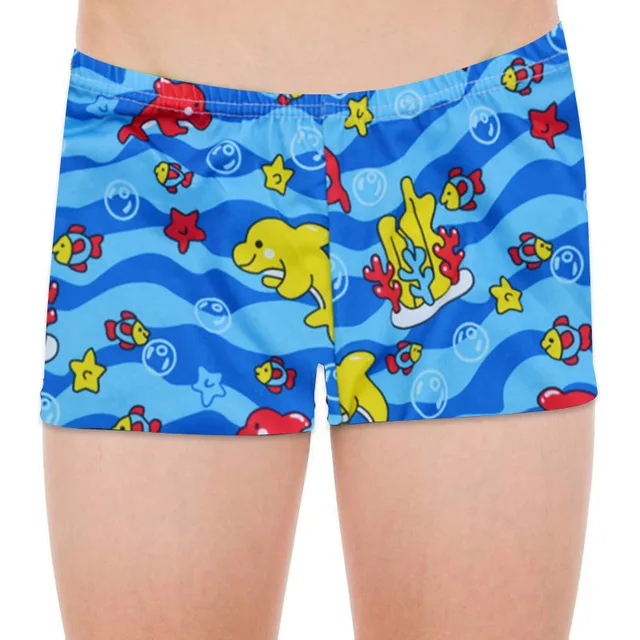 Best Price Children's Cartoon Lace-up Swimming Trunks Swimwear For Boys Random Delivery