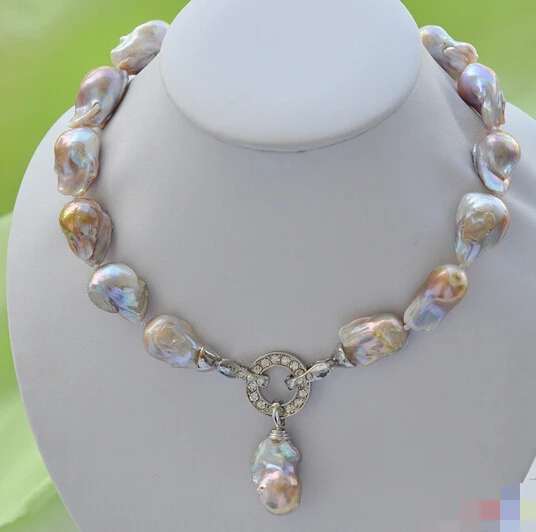 

xiuli 003528 lavender baroque keshi Reborn necklace pendant