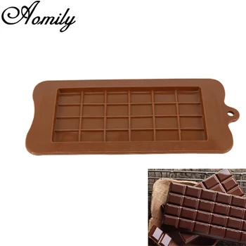 

Aomily 24 Holes Classical Square Shaped Silicone Chocolate Candy Fondant Kitchen Mould Silicone Chocolate Cookies Cake DIY Mold