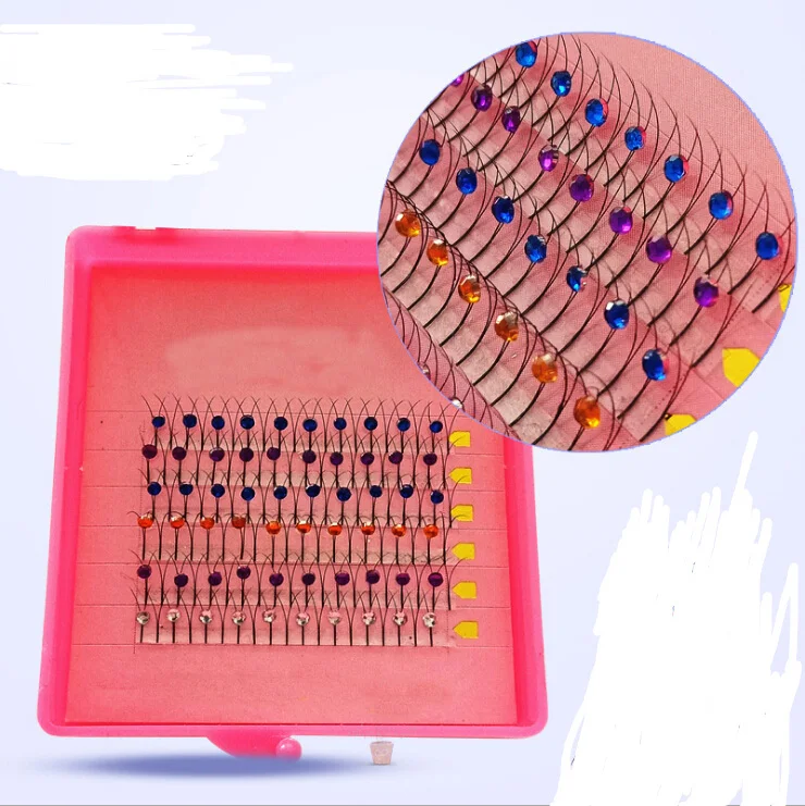 

NEW C Curl Crystal Individual Eyelash Extension Y Glitter False Eyelashes F Curl Diamond Colored EyeLashes Makeup