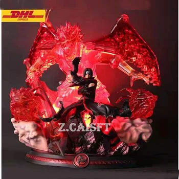 

24.4"Statue NARUTO Bust Uchiha Itachi With LED Light Full-Length Portrait Resin Action Figure Collectible Model Toy BOX H36
