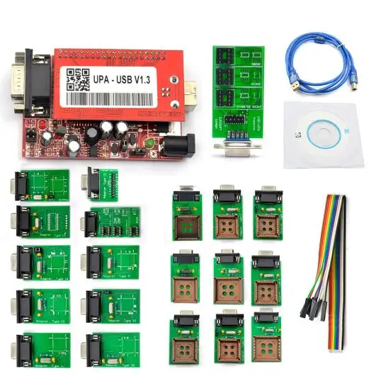 Высокое качество UPA-USB V1.3 Основной блок ЭБУ Чип Tunning UPA USB с 1,3 eeprom адаптер ЭБУ программист низкая цена - Цвет: UPA USB 1.3 Full Set