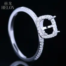 HELON 6x6 мм кольцо для помолвки с полукреплением, серебро 925 пробы, проложенное белым фианитом, свадебное утонченное кольцо, женское Ювелирное кольцо