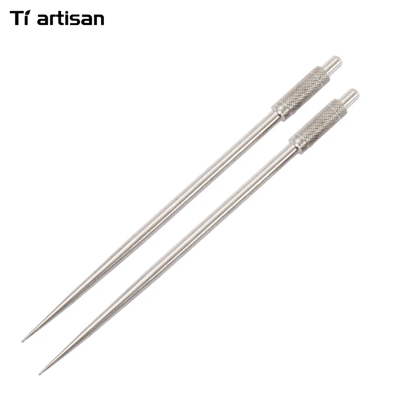

Tiartisan Toothpicks Fruit Picks Titanium Metal Toothpick Portable Eco-friendly Lightweight Self Defense Tool