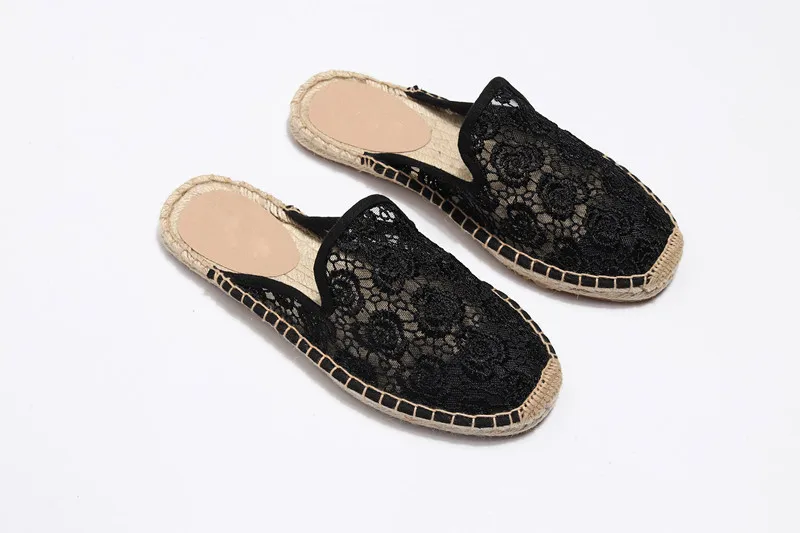 Summer Lace Espadrilles Flat Shoes Women Casual Fisherman Flats Ladies Breathable Lightweight Lazy Loafers New Female Hemp Shoes (13)