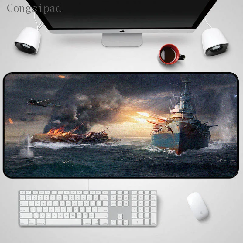300X600X2MM Congsipad Горячая игра Мир военных кораблей морское сражение большой размер коврик для мыши Противоскользящий Прямоугольный Коврик для мыши дизайн Dota2 csgo Gaming Mats - Цвет: 300X600X2MM