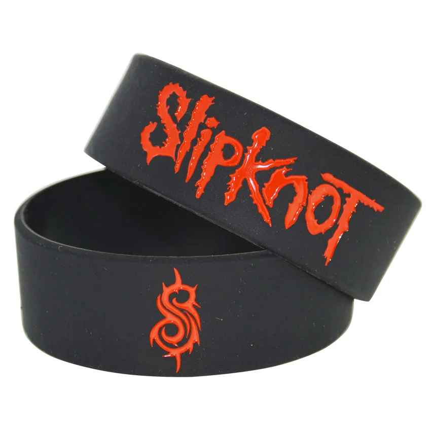 25pcs/Lot Slipknot Silicone Wristband, A Great Alternative Style Heavy