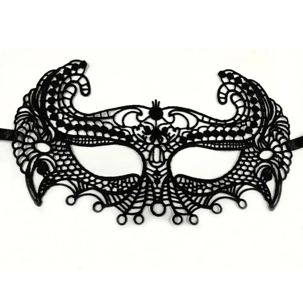 Кружевная Сексуальная женская маска для лица, маскарадные Вечерние Маски на выпускной, костюмы на Хэллоуин, Сексуальные Вечерние Маски, 12 узоров, черная маска для лица - Цвет: type 9