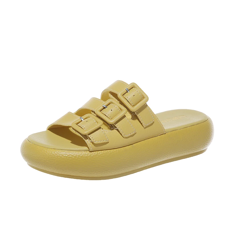 

Fashion Summer Flats Non-slip flip flops Female flip flop Non-slip resistant EVA material sandals for woman Solid Outside