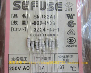 

SM182A1 2A 250VAC 187 organic-type resistance temperature fuse