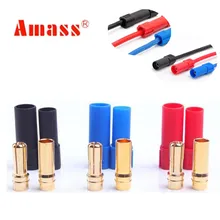1 пара XT150 AMASS Соединительный адаптер 6 мм штекер/гнездо с высоким номинальным усилителем для RC LiPo батареи скидка 20