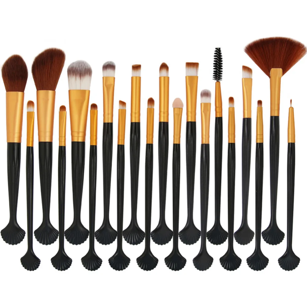Набор кистей для макияжа в виде ракушек 20 шт.|kit maquiagem|brush tool kitmakeup brush set |