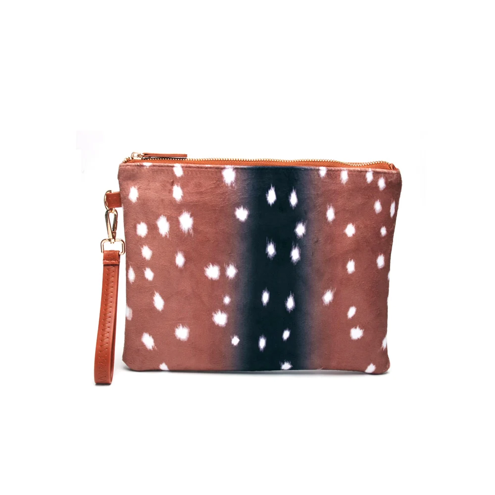 

Axis Flannel Deer Clutch DOMIL Wholesale Blanks Deer Pattern Wristlet Handbag Dot Bridesmaid Gift Evening Bag DOM106684