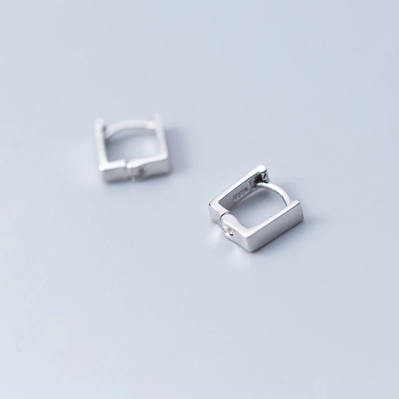 WTLTC 925 серебро маленькие колечки для пирсинга серьги для женщин минимальное ухо манжеты Серьги геометрический пирсинг Huggie серьги мини