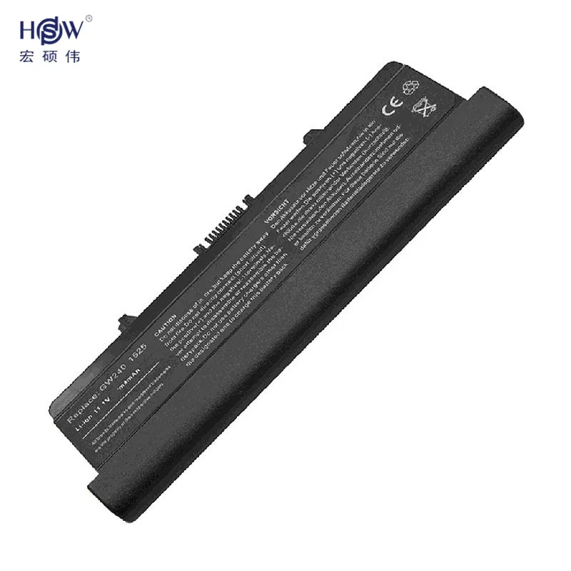HSW 9cell 7800MAH Аккумулятор для ноутбука Dell GW240 297 M911G RN873 RU586 XR693 Inspiron 1525 1526 x284g|battery for