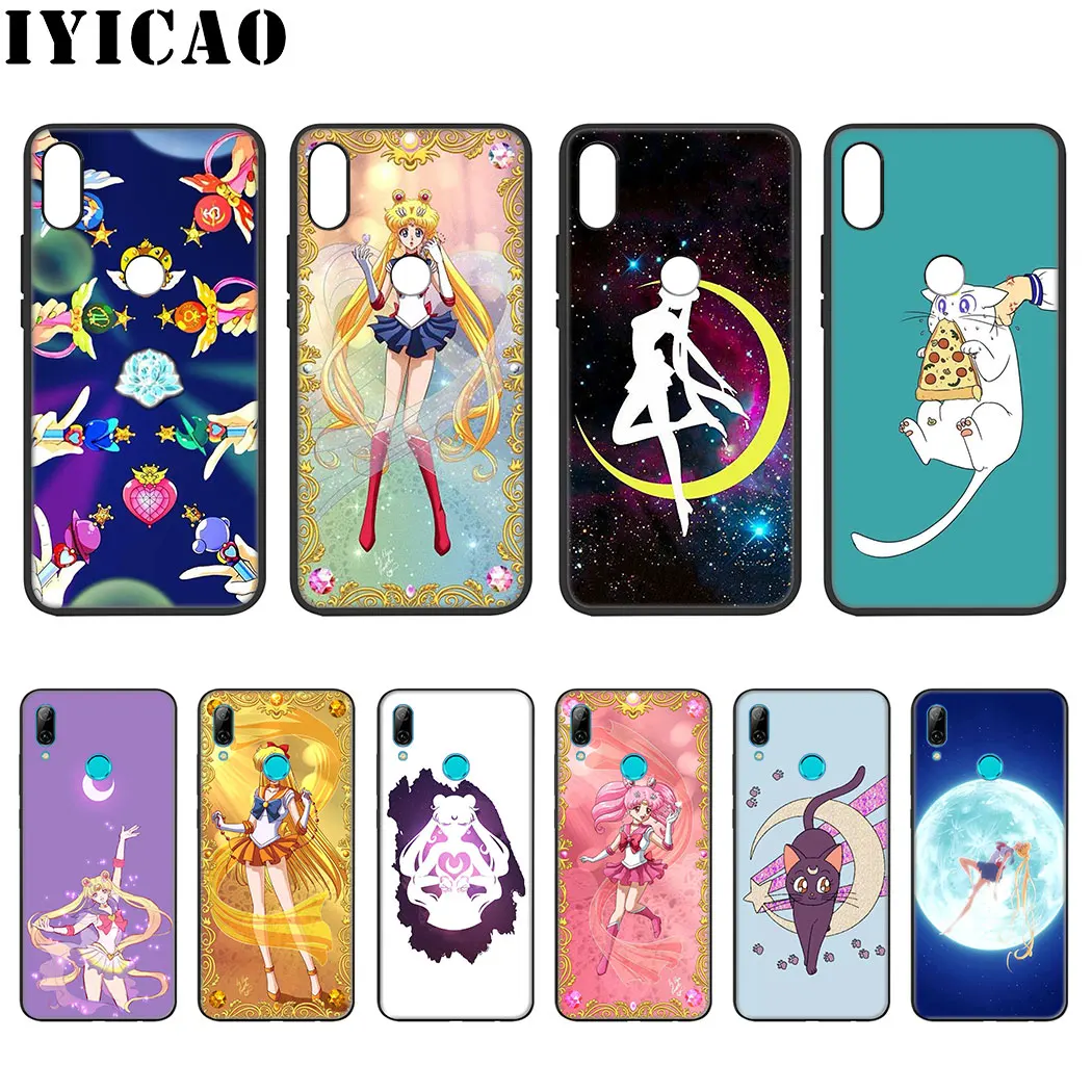 IYICAO cute Sailor Moon Soft Case for Xiaomi Redmi Go Note 5 6 7 Pro 5A Prime 4 4X Phone |