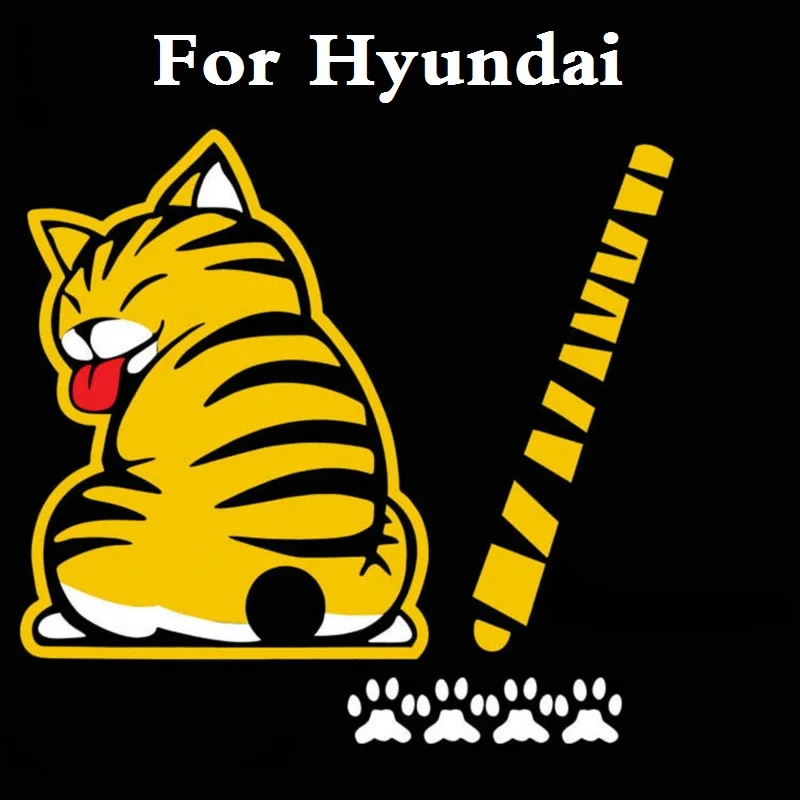 

Car Body Window Stickers Funny Cartoon Cat Moving Tail Decal For Hyundai Coupe Dynasty Elantra Equus Genesis Coupe Veloster