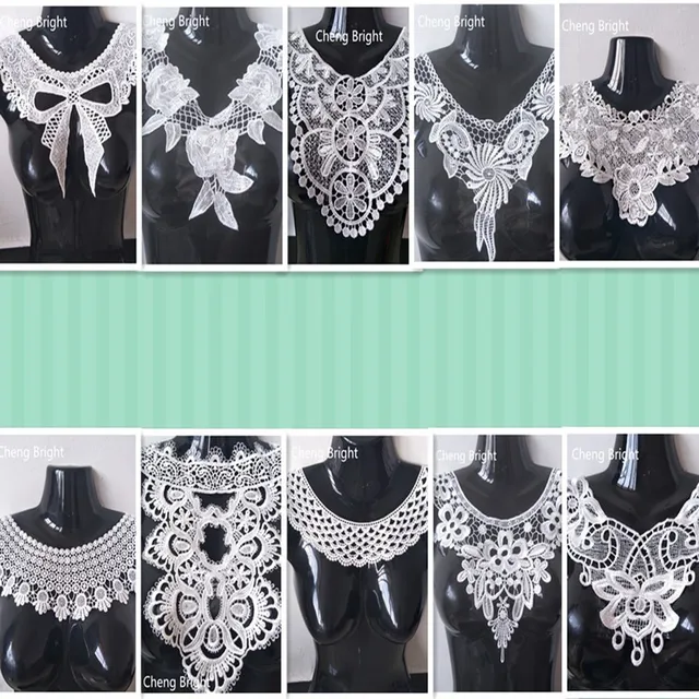 NUOVO 1 pz bianco colletto di Pizzo 18 Stile Sexy fiore e cuore Veneziana Decora NUOVO 1 pz bianco colletto di Pizzo 18 Stile Sexy fiore e cuore Veneziana Decora
