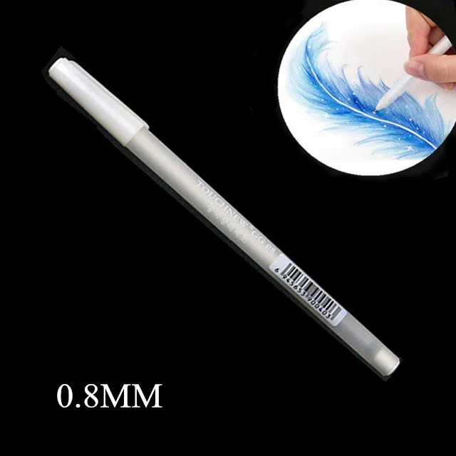1 шт. 0,8 мм белая ручка для рисования эскиз граффити художественные маркеры манга дизайн крючок карандаш канцелярские товары школьные товары для рукоделия - Color: MA072