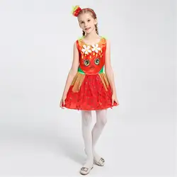 Маскарадный костюм из мультфильма «сказочный мир», красное клубничное платье, милое платье принцессы для девочек, сценический костюм