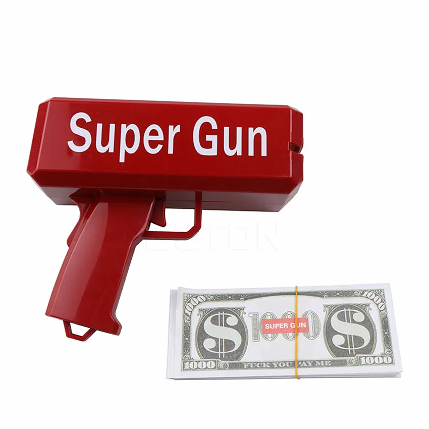 Rain Money Gun Toy Pistol Party Fashion Red Name 1pcs Cash Cannon Funny Make It Christmas Gift