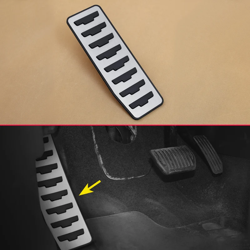 Car Footrest Pedal Non-Slip Cover Mat For 2012-2021 Range Rover Evoque No Drill Stainless Steel Accelerator Overlay Accessories |