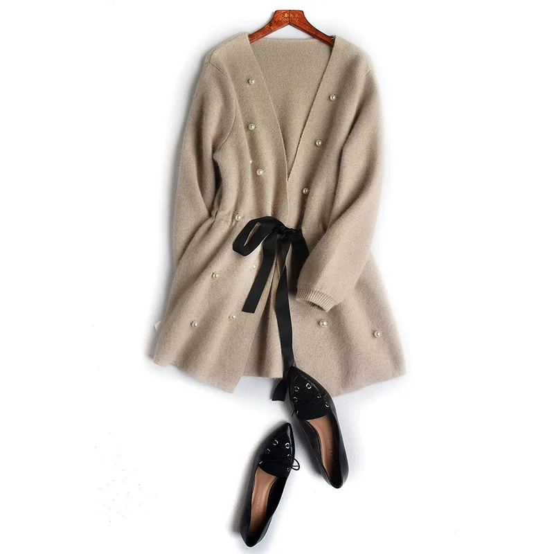 

brand women cardigan long sleeve crew neck with belt lady knitting jumper casual style spring cardigans